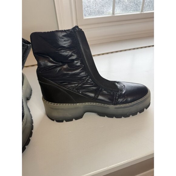 NEW Aquatalia Amii Leather Front Zip Combat Boots Black W Sz  US 11 $440 [jb] - Picture 4 of 13